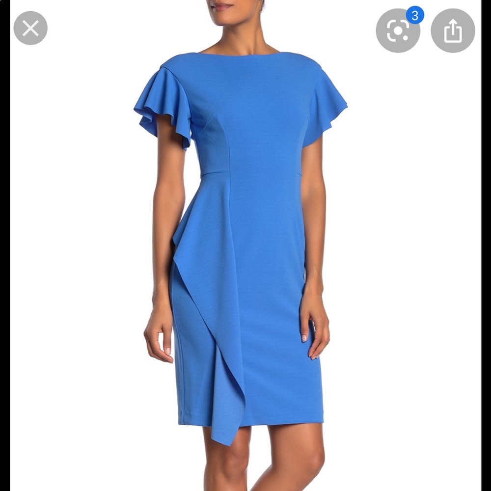 Size 10 NWT Vince Camuto Flutter Sleeve Sheath